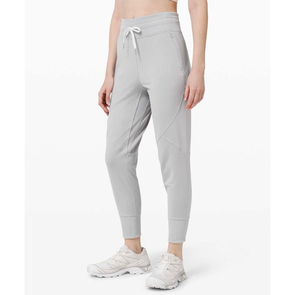 LULULEMON Heathered Stargaze Grey High Waisted Metro Miles Jogger Sweatpants - Picture 2 of 16